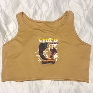 Size small, crop top/ tank top, color tan/beige, from Shein